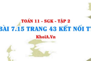 Bài 7.15 trang 43 Toán 11 Kết nối tri thức Tập 2